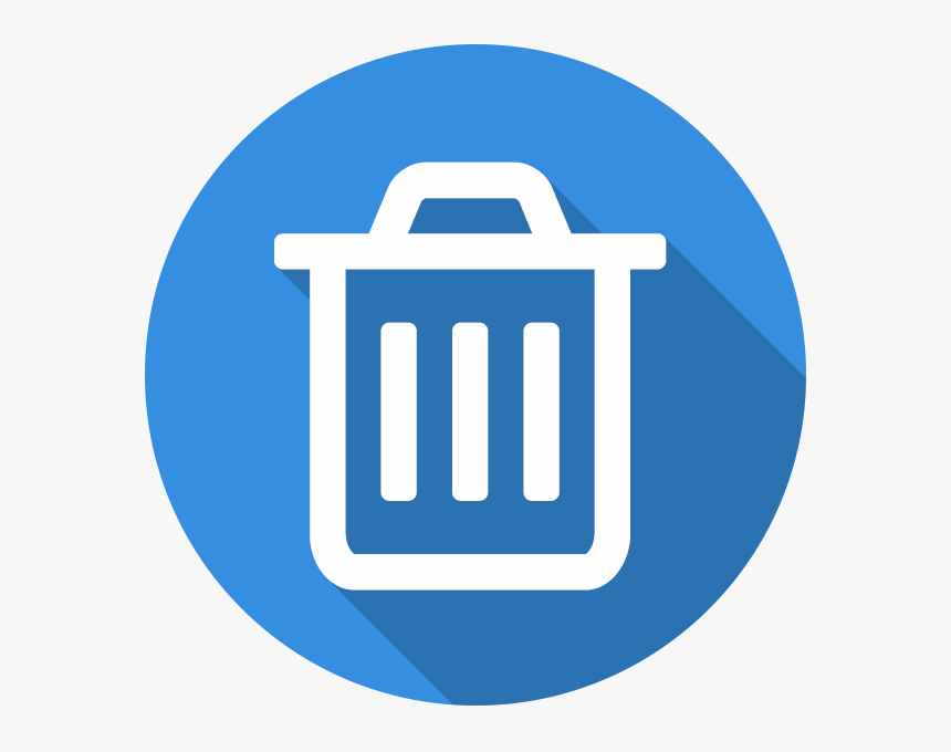 Recycle Bin Flat Icon With Shadow - Recycle Bin Icon Png, Transparent Png, Free Download