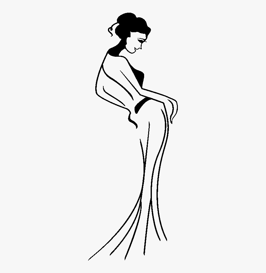 Silhouette Femme En Robe Png, Transparent Png, Free Download