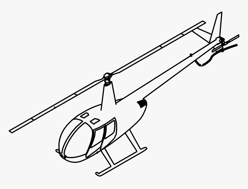 Helicopter Rotor Aircraft Airplane - Robinson Helicopter Flying Vector, HD Png Download, Free Download