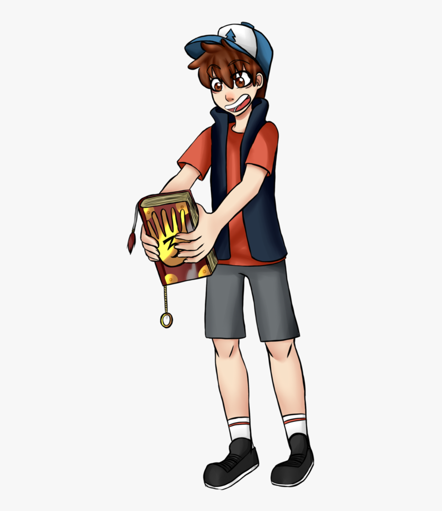 Dipper Pines With Journal 3 By Hide-behind - Cartoon, HD Png Download, Free Download