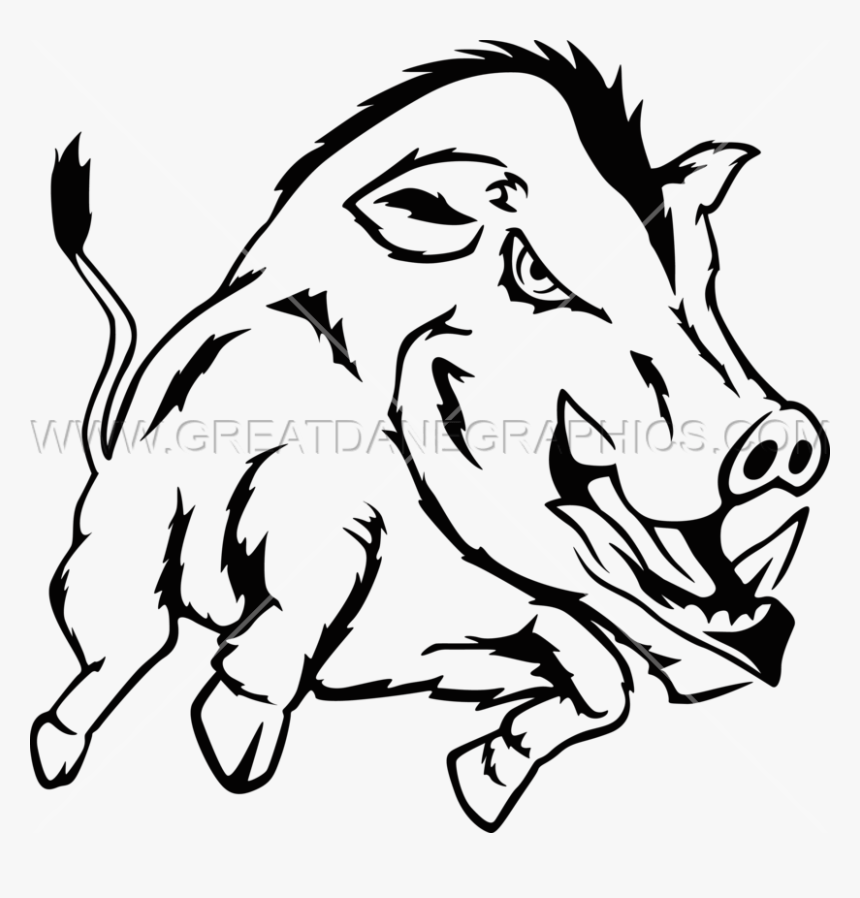 Boar Skull Drawing At - Head Of Boar Clipart, HD Png Download, Free Download