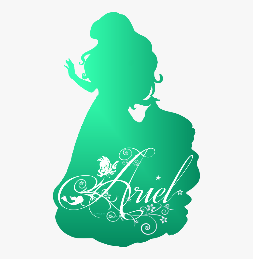 Ariel Rapunzel Princess Aurora Belle Silhouette - Ariel Disney Princess Silhouette, HD Png Download, Free Download
