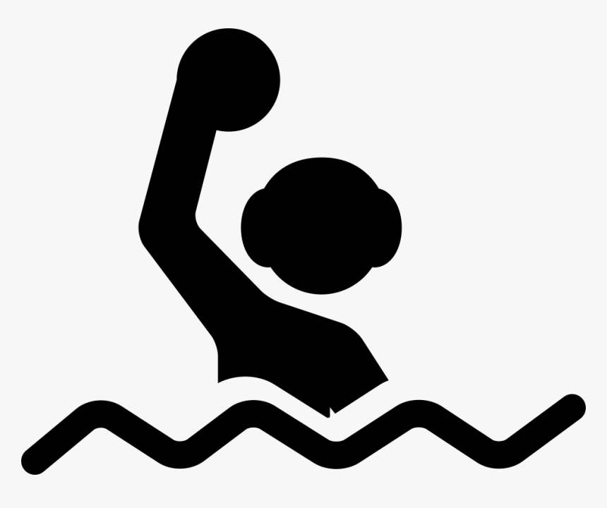 Waterpolo Athlete Silhouette In The Water - Water Polo Icon, HD Png Download, Free Download