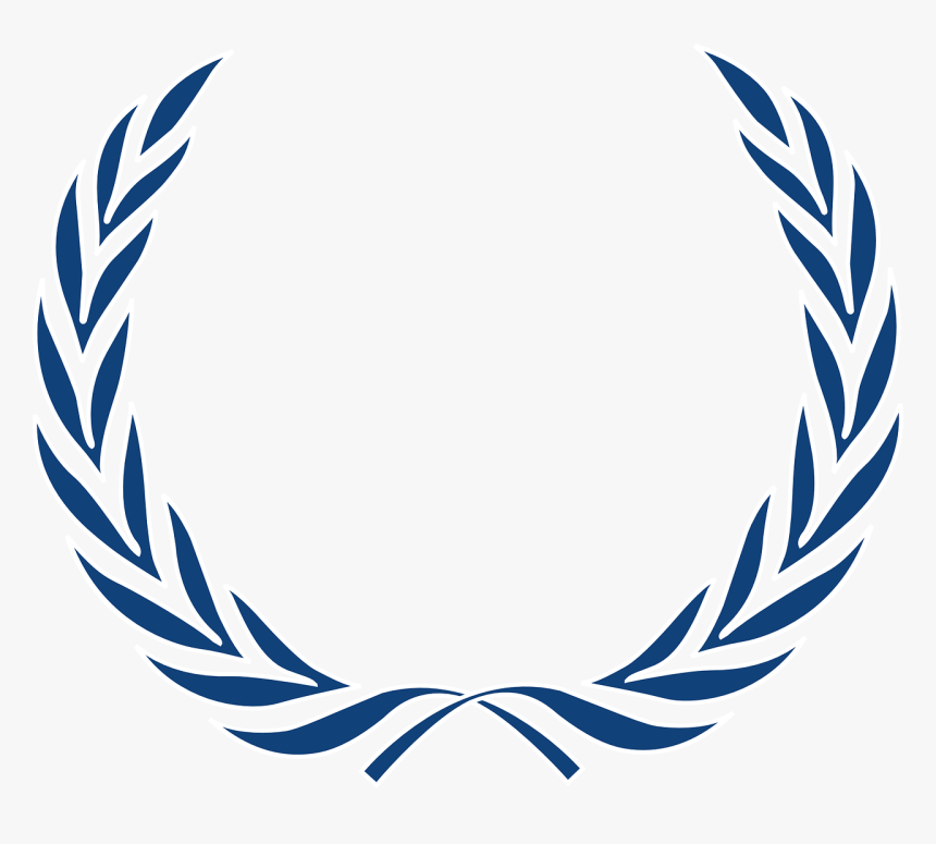 Lawyer Symbol Png - Laurel Wreath Blue, Transparent Png, Free Download