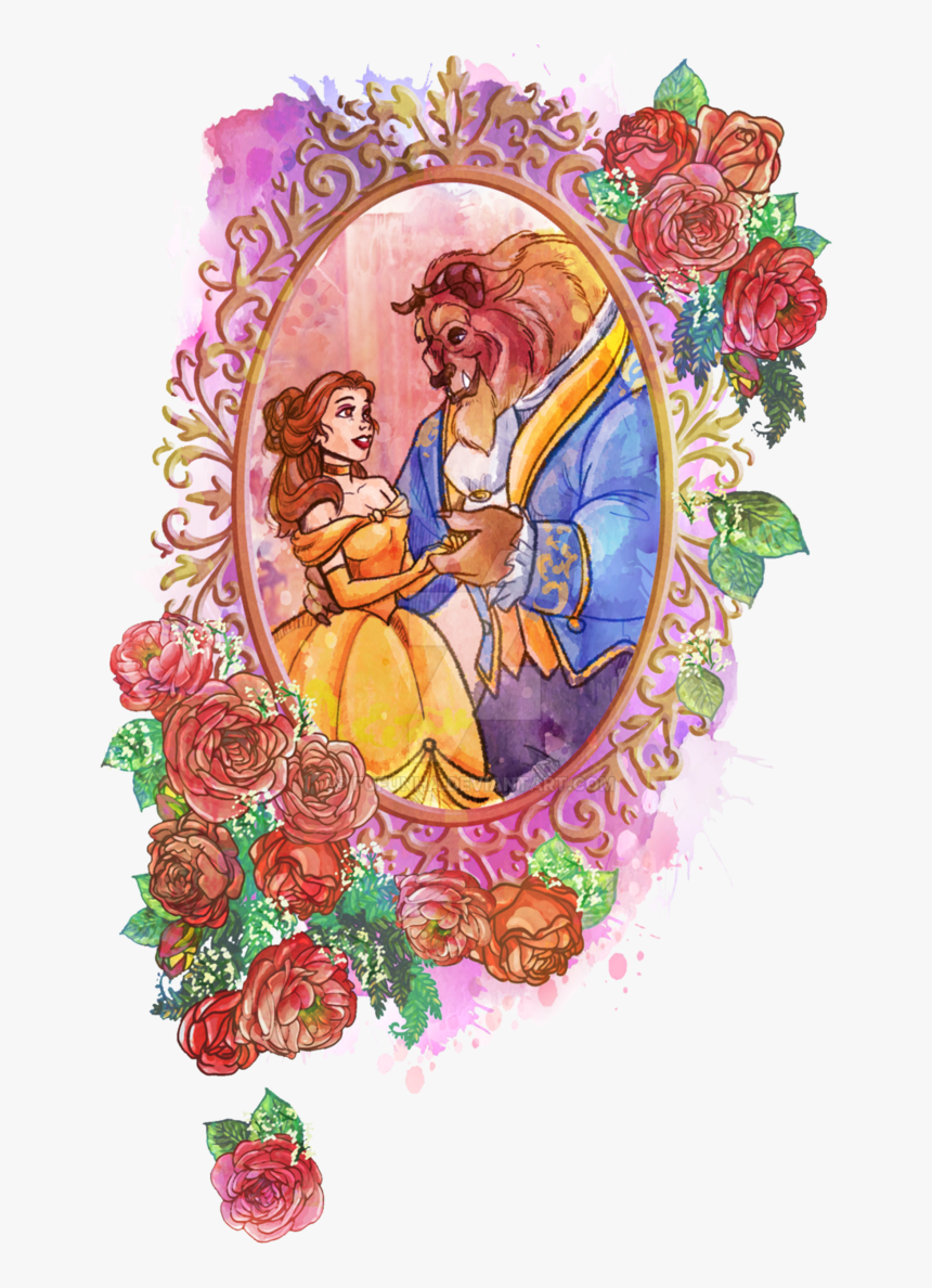 Beauty And The Beast By Fufunha Belle Tattoo, Disney - Tattooed Disney Beauty And The Beast, HD Png Download, Free Download