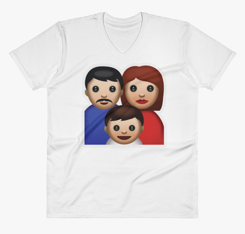 Men"s Emoji V-neck - Emoticon De La Familia, HD Png Download, Free Download