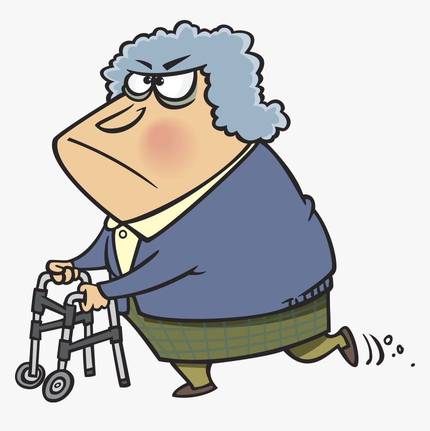 Old Lady Was Sitting In Front Of The Office Door In - Abuela Gruñona, HD Png Download, Free Download