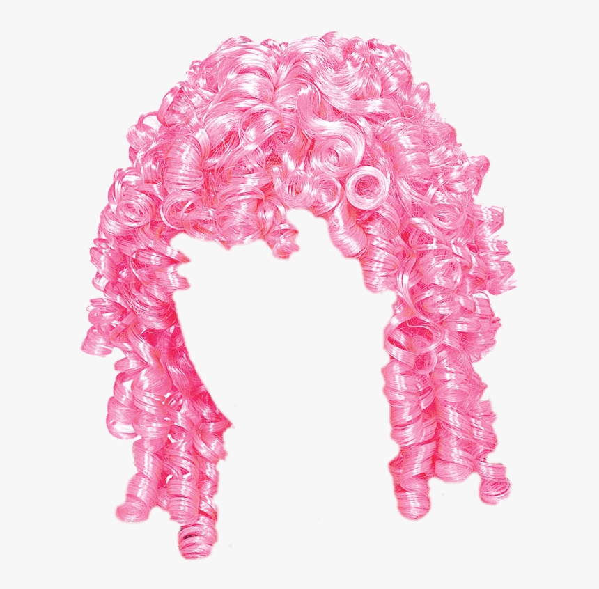 Wig Pink Curly - Transparent Pink Lace Wig, HD Png Download, Free Download