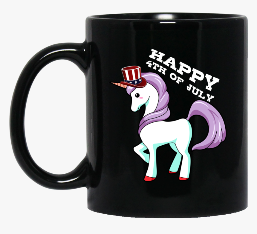 Happy 4th Of July Unicorn Red White Blue Stars Mug - Unicorn 4th Of July, HD Png Download, Free Download