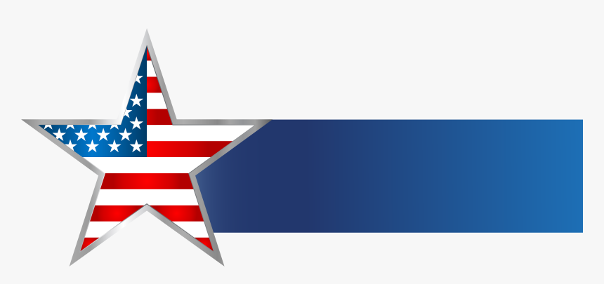 Star Png Clip Art - Us Flag Banner Png, Transparent Png, Free Download