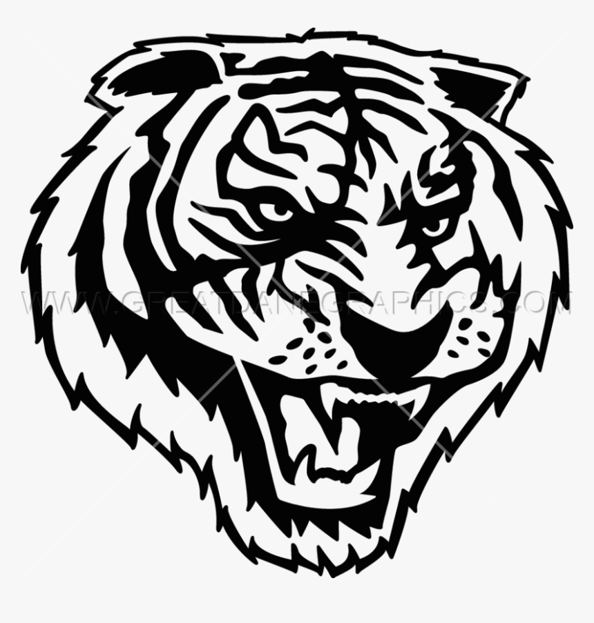 Clipart Tiger Roaring - Tiger Drawing Transparent, HD Png Download, Free Download