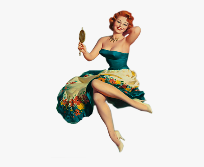 Tube Png Vintage Femme Woman - William Medcalf Art, Transparent Png, Free Download