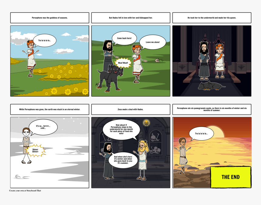 Persephone And Hades Kidnapped Comic, HD Png Download, Free Download
