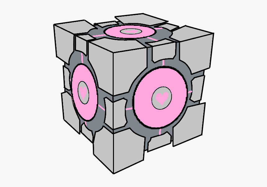 Terrarium Drawing Weighted - Drawing Portal Companion Cube, HD Png Download, Free Download