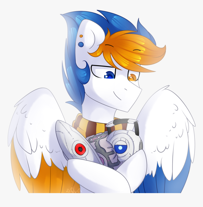 Starlyflygallery, Companion Cube, Oc, Oc Only, Pegasus, - Cartoon, HD Png Download, Free Download