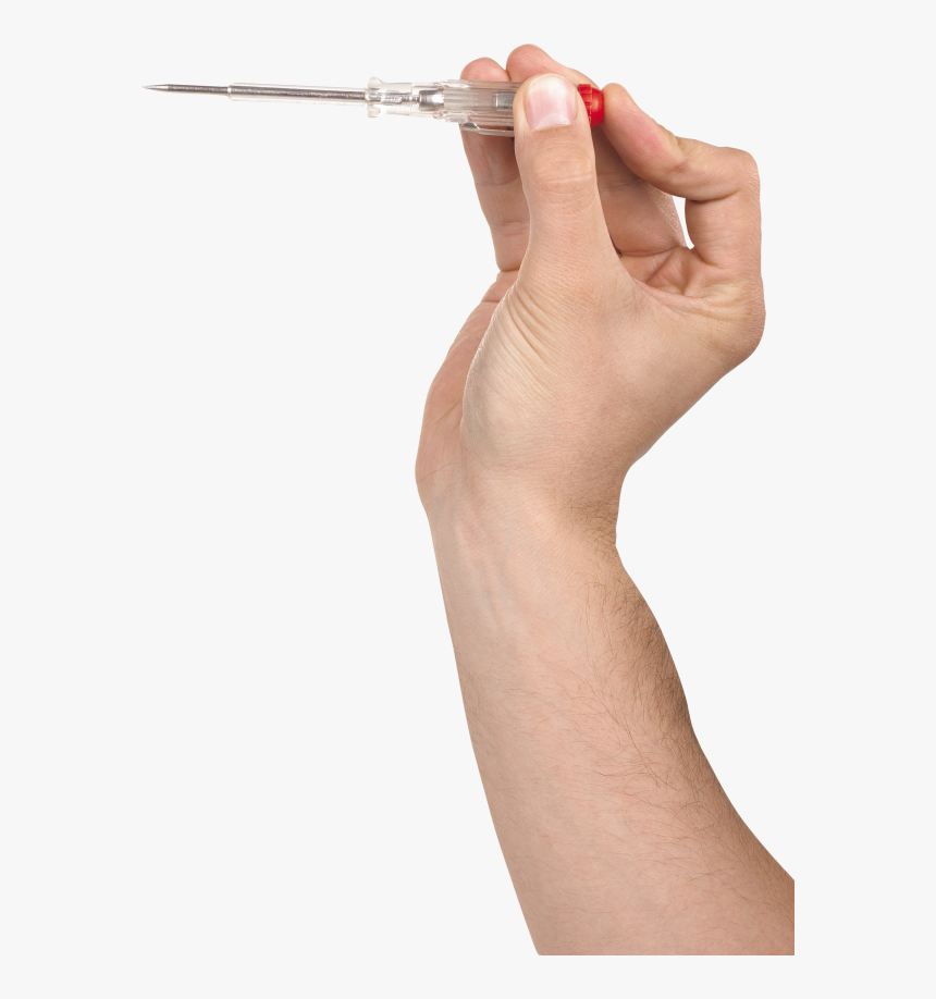 Screwdriver Tester Png Image - Hand With Screw Driver, Transparent Png, Free Download