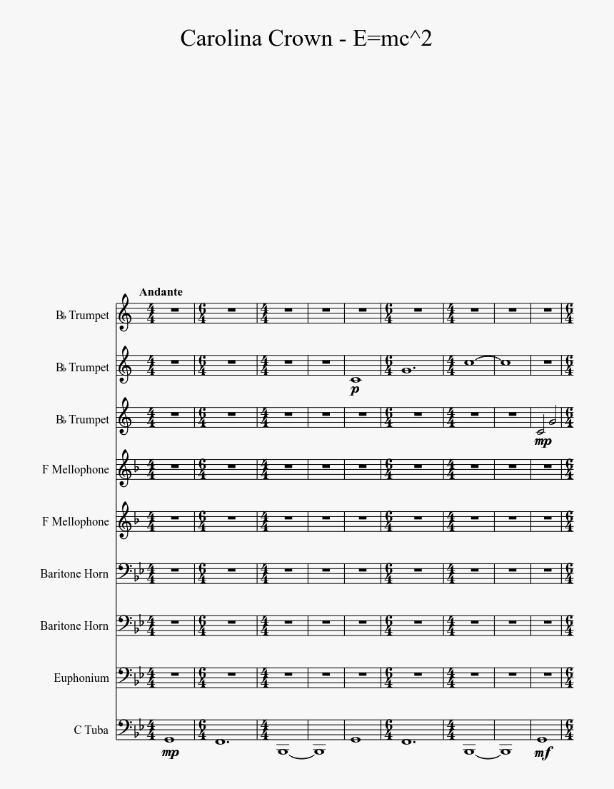 E=mc^2 Sheet Music 1 Of 27 Pages - Space Oddity Drum Sheet, HD Png Download, Free Download