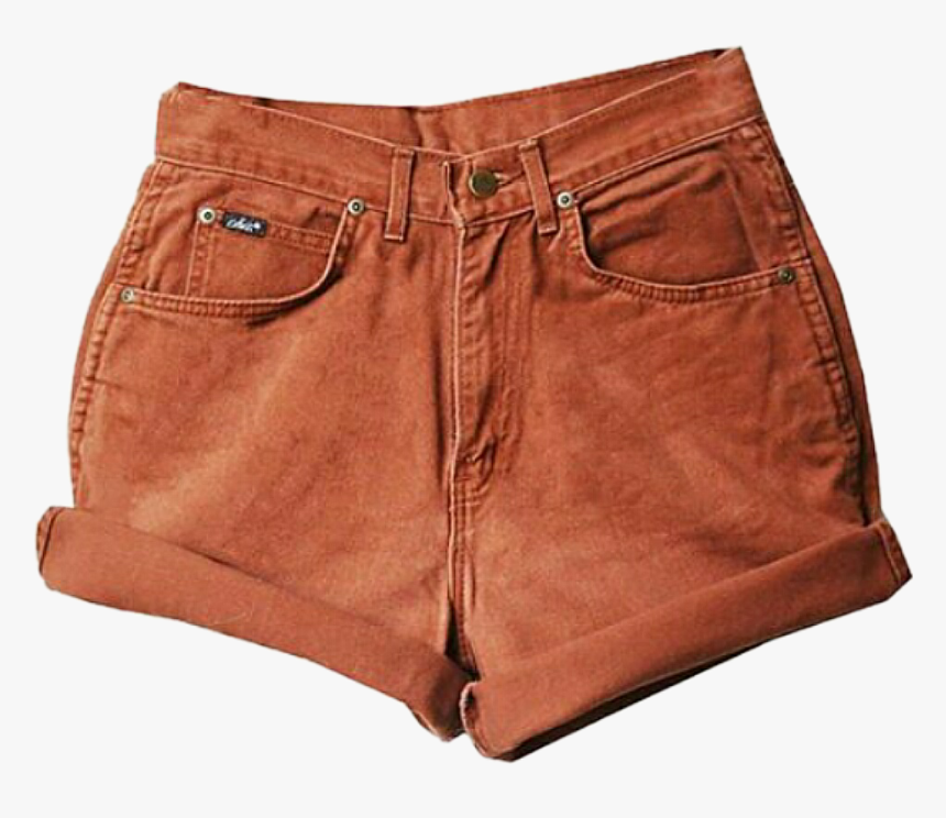 #shorts #pants #bottoms #clothes #clothing #niche #aesthetic - Aesthetic Orange Shorts, HD Png Download, Free Download
