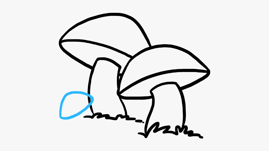 How To Draw A Mushroom - Easy Drawing Of Mushroom, HD Png Download, Free Download
