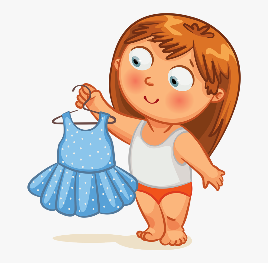 Girl Getting Dressed Clipart, HD Png Download, Free Download