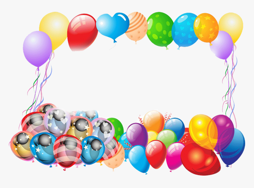 Happy Birthday Balloon Frame Png Free Image - Gambar Balon Ulang Tahun, Transparent Png, Free Download