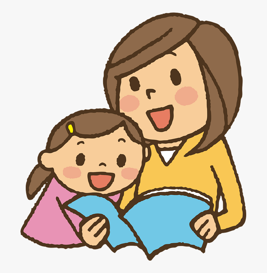 Reading With Mother Clipart - Parent Reading To Child Clipart, HD Png Download, Free Download