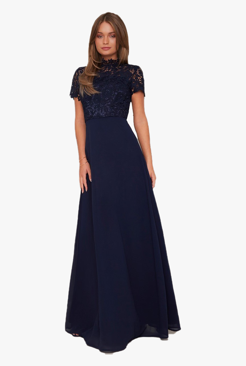 Long Dress Transparent Images - Navy Maxi Dress, HD Png Download, Free Download