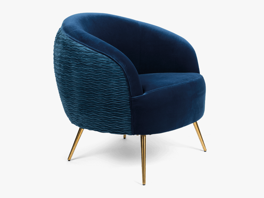 So Curvy Lounge Chair In Royal Blue By Bold Monkey - Bold Monkey So Curvy Lounge Chair, HD Png Download, Free Download