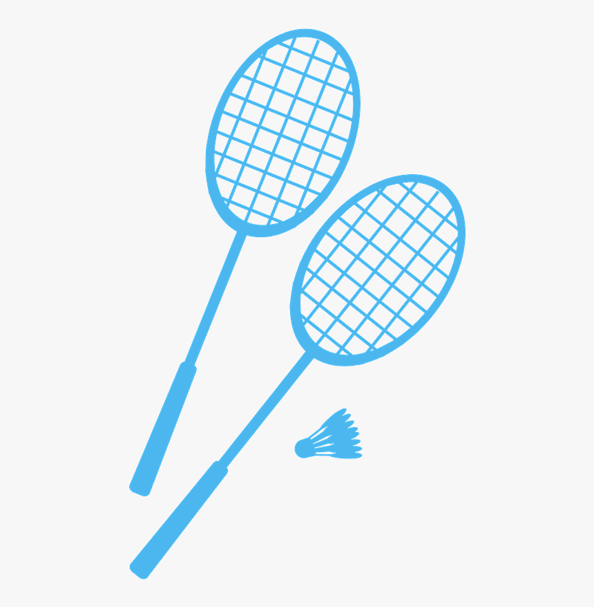 Badminton Racket And Shuttle Drawing, HD Png Download, Free Download