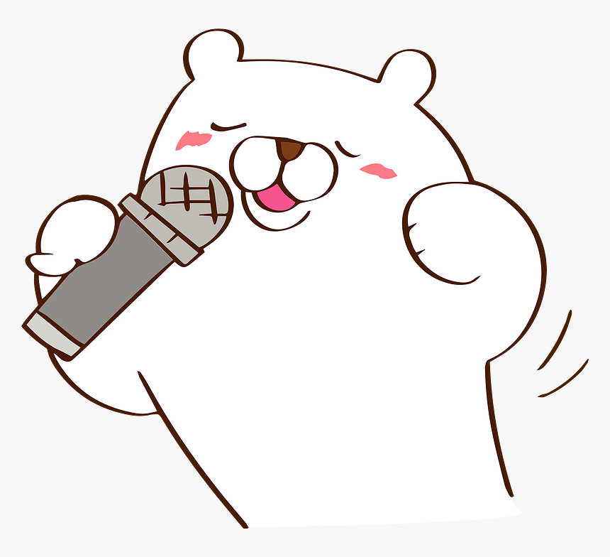 Polar Bear Singing Karaoke Clipart, HD Png Download, Free Download