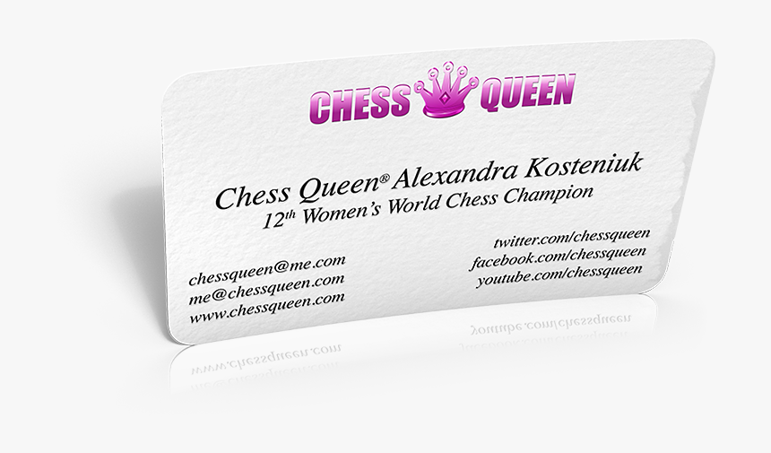 Chess Queen™ Alexandra Kosteniuk - Business Card With Youtube Channel, HD Png Download, Free Download