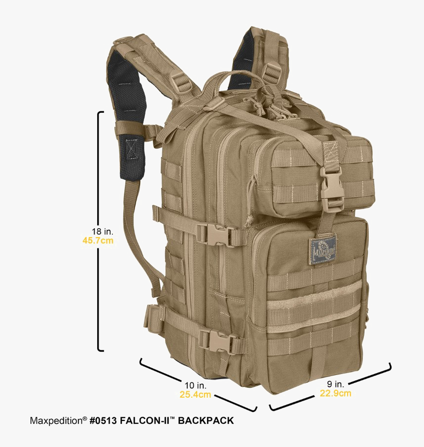 Survival Backpack Png Hd - Maxpedition Falcon Ii Accessories, Transparent Png, Free Download
