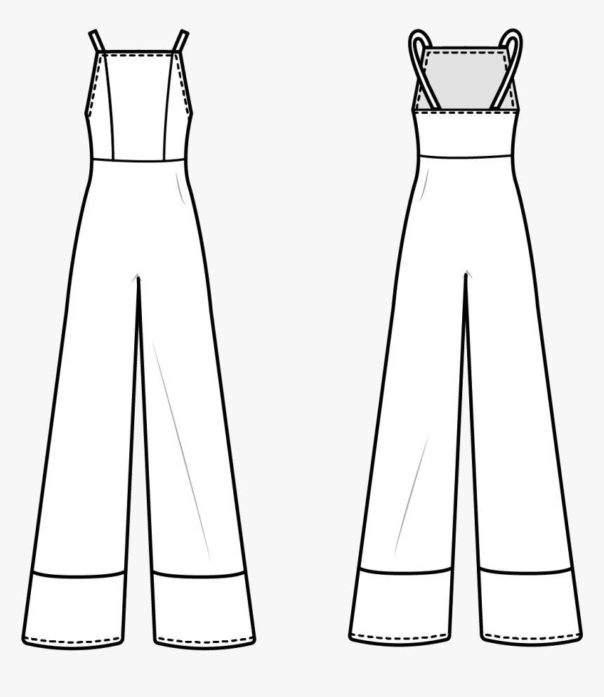 Diy Jumpsuit Sewing Pattern, HD Png Download - kindpng