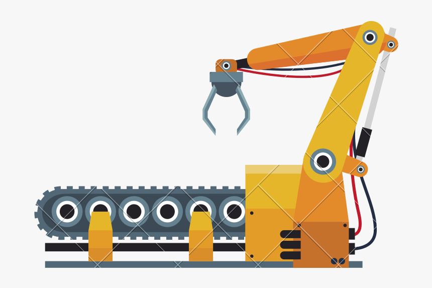 Robotic Production Line Manufacturing - Production Line Illustration Png, Transparent Png, Free Download