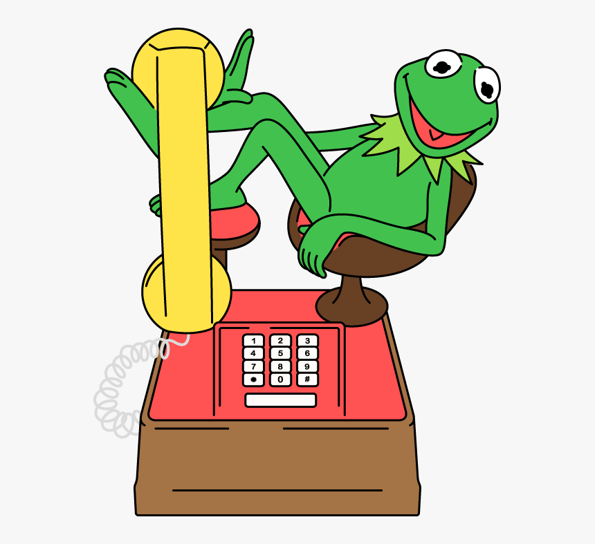 Kermit The Frog Novelty Phone - Cartoon, HD Png Download, Free Download