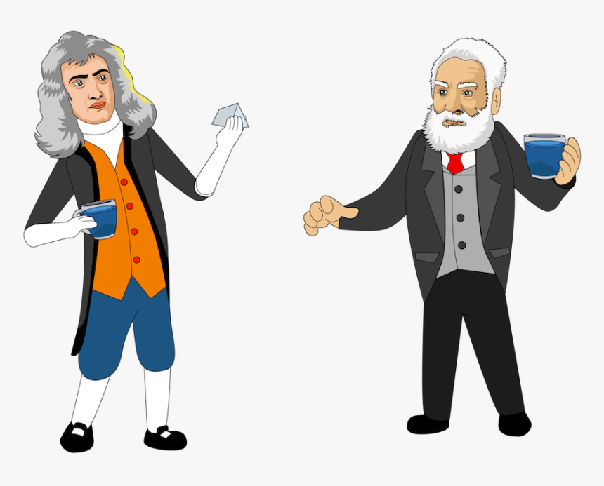 Isaac Newton And Alexander Graham Bell Studying Palo - Cartoon, HD Png Download, Free Download