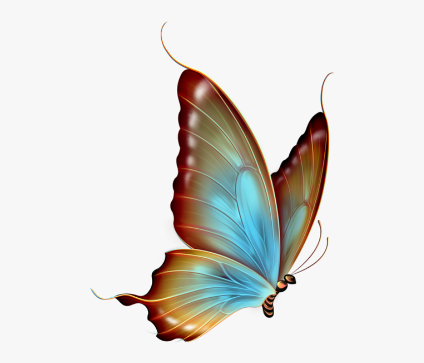 Borboleta Realista Azul 2 - Transparent Background Butterfly Clipart, HD Png Download, Free Download