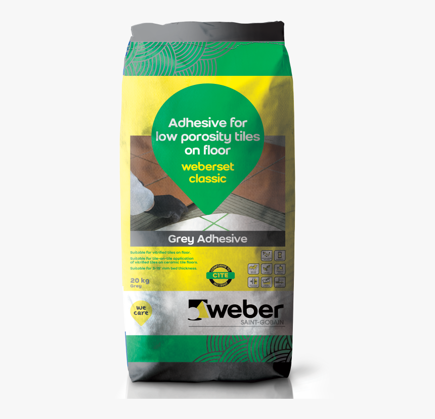 Tile Adhesive-weberset Classic - Weber Tile Adhesive Pdf, HD Png Download, Free Download