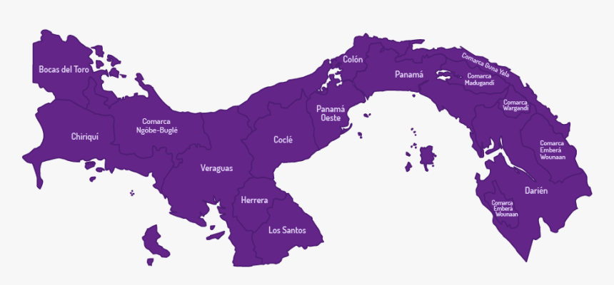 Panama-map - Map Of Panama, HD Png Download, Free Download