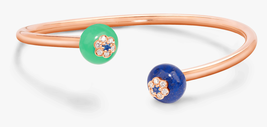 Forest Berry Twisted Bangle With Chrysoprase And Lapis - Bangle, HD Png Download, Free Download
