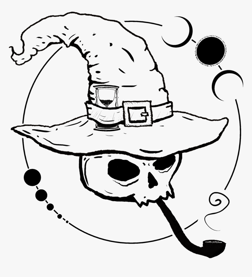 Skull Wizard Drawing, HD Png Download, Free Download
