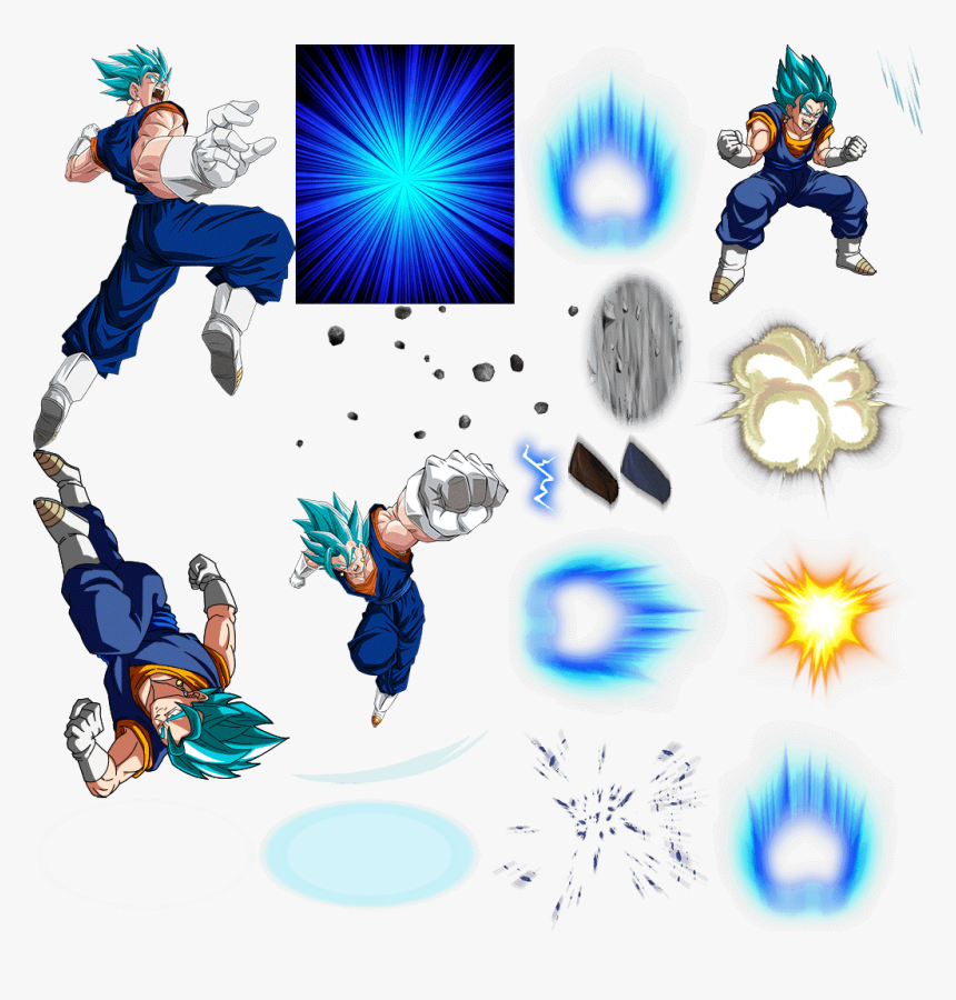 Lr Vegito Blue / Super Attack Graphics Preview - Vegito Blue Render Png, Transparent Png, Free Download