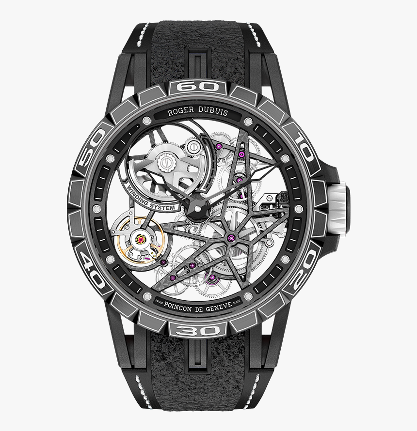 Excalibur Spider Pirelli Automatic Skeleton - Roger Dubuis Excalibur Green, HD Png Download, Free Download