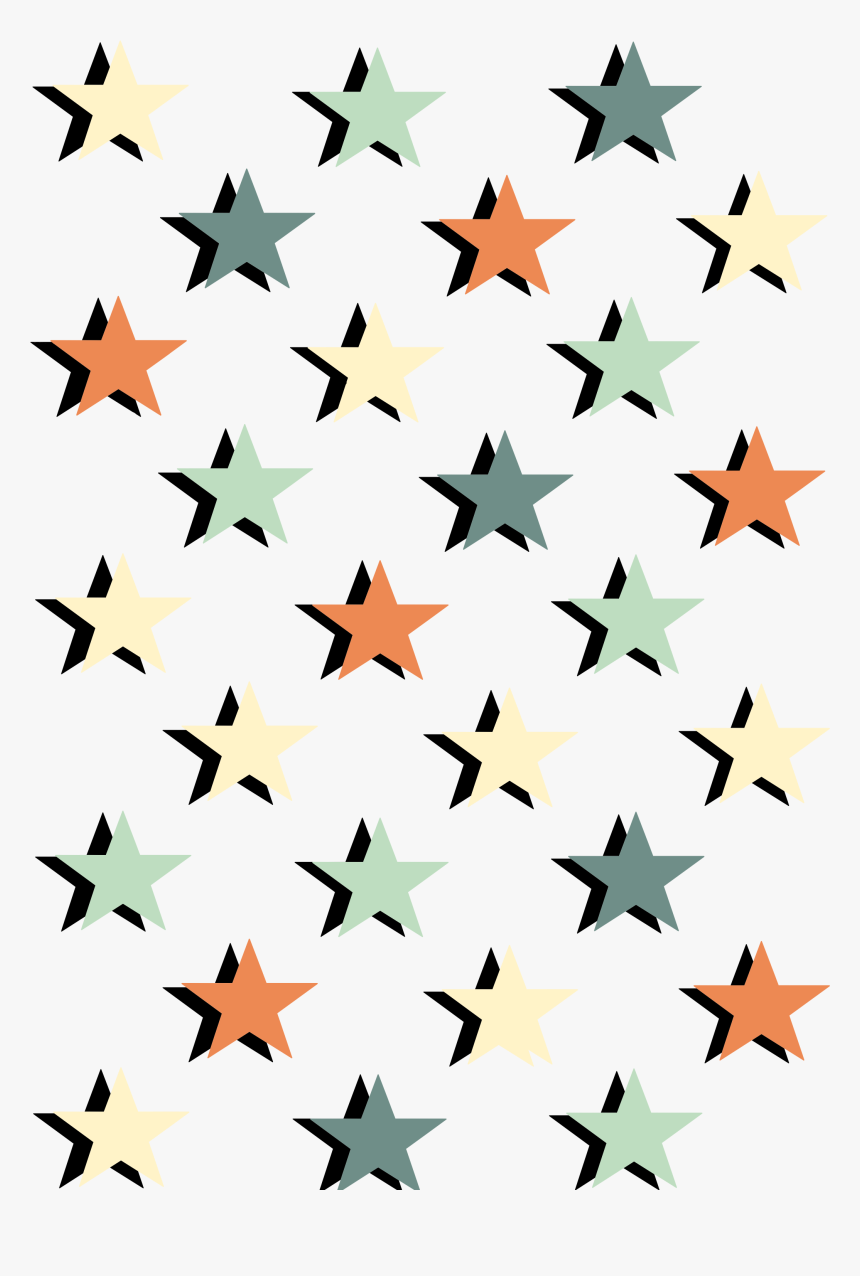 #sticker #stars #overlay #background #vsco #teal #coral - Vsco Stars Transparent Background, HD Png Download, Free Download