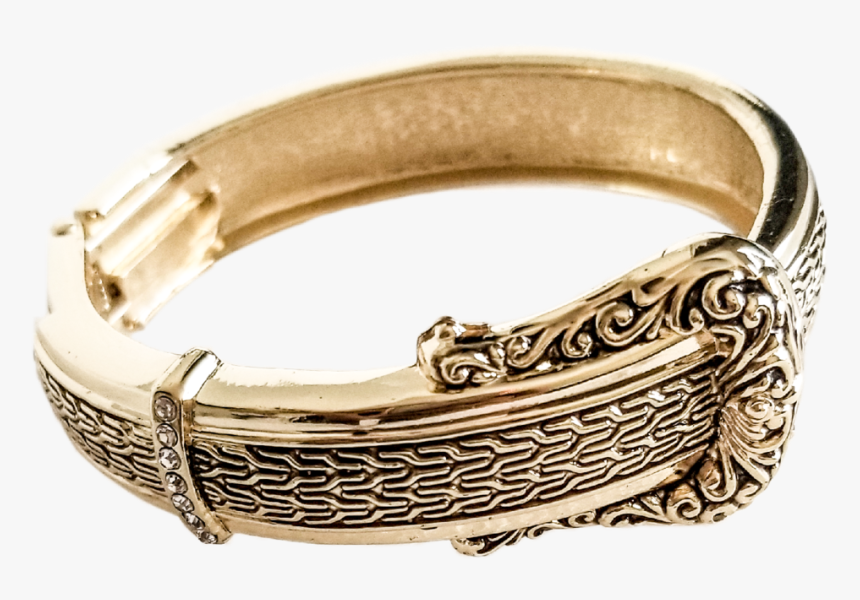 Vintage Excalibur Rolled Gold Belt Buckle Bangle - Body Jewelry, HD Png Download, Free Download