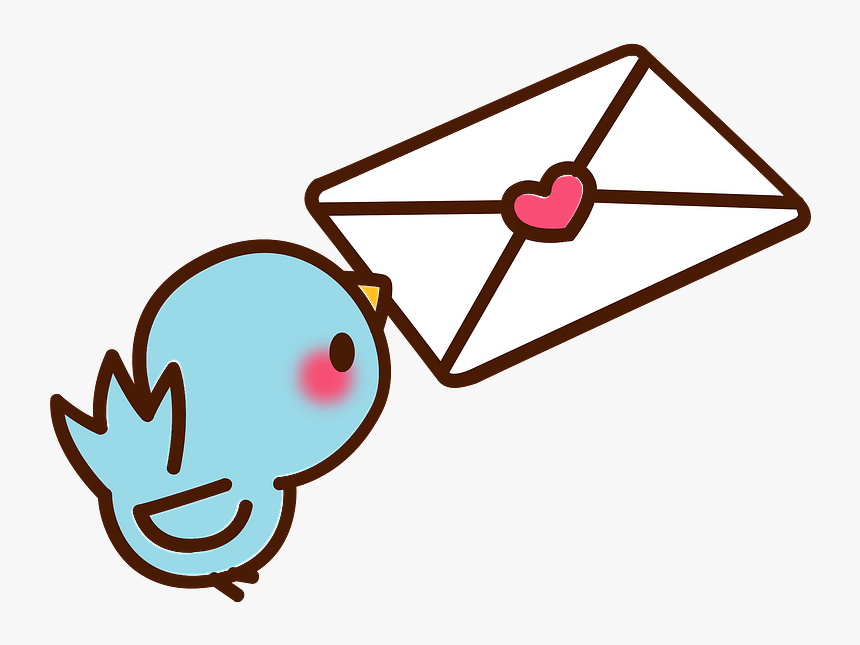 Love Letter Blue Bird Clipart 無料 イラスト お 手紙 Hd Png