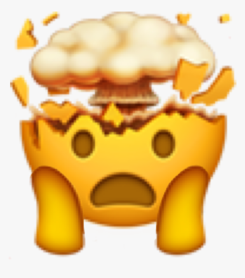 #shocked #surprise #emoji #peachy #happy #freetoedit - Emoji Mind Blown Png, Transparent Png, Free Download