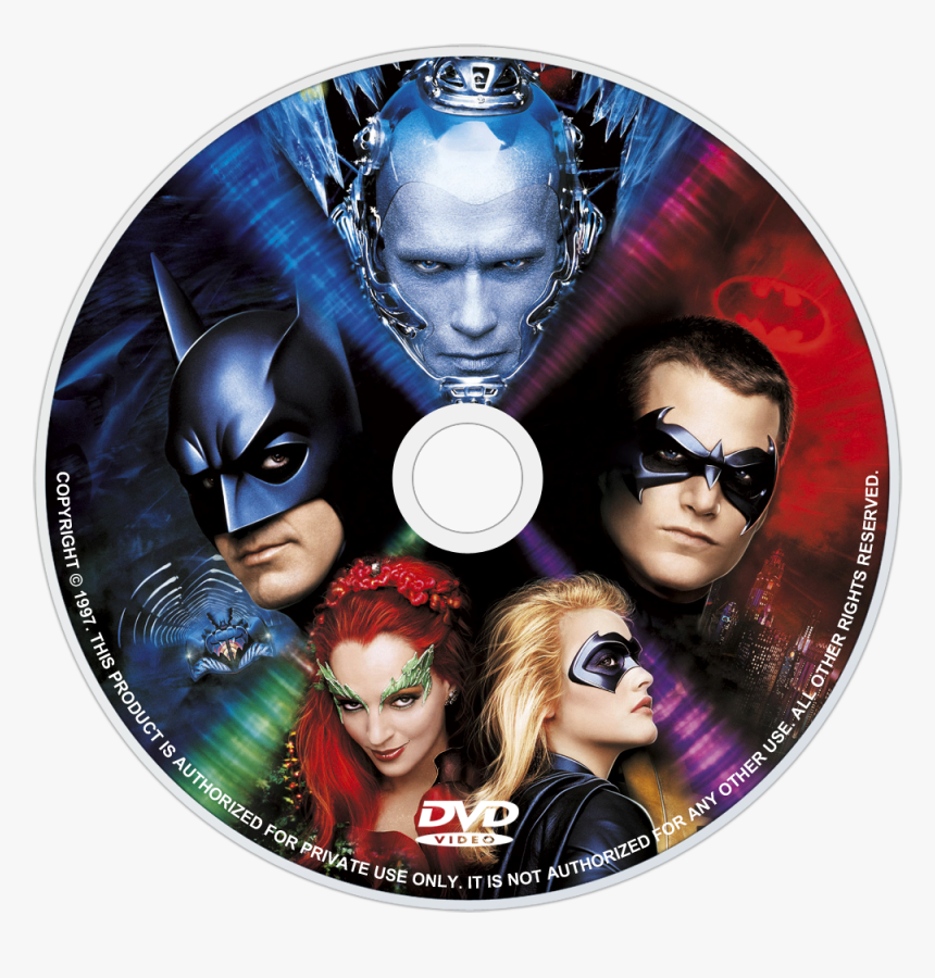 Batman & Robin Dvd Disc Image - Batman And Robin 1997 Dvd, HD Png Download, Free Download
