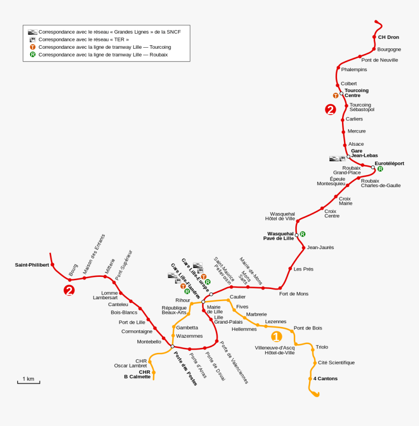 Map Of Lille Metro - Metro Lille, HD Png Download, Free Download