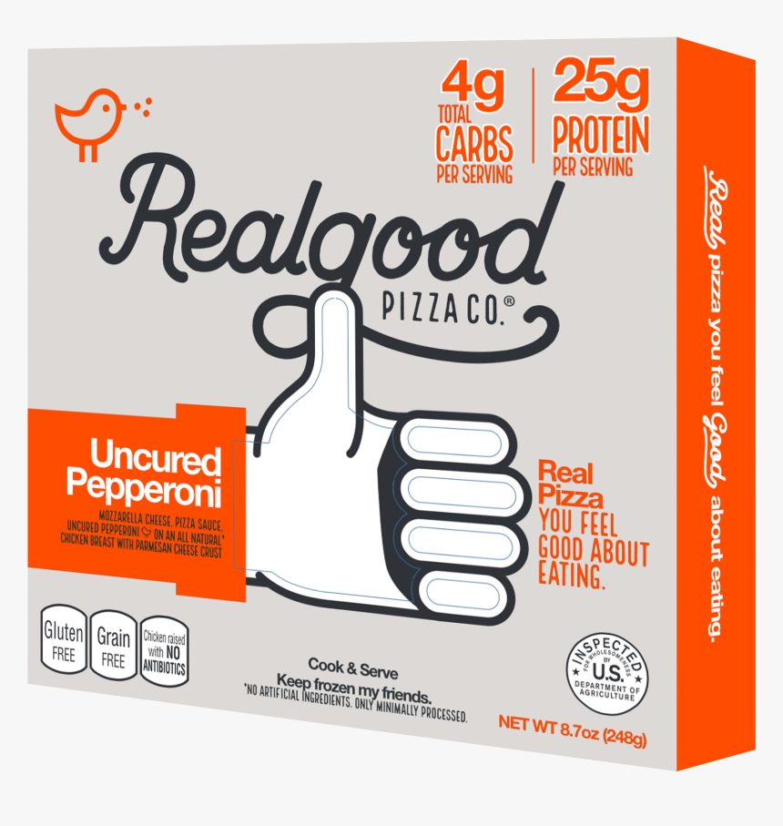 Large Pepperoni Pizzas Real Good Foods - Real Good Low Carb Pizza, HD Png Download, Free Download